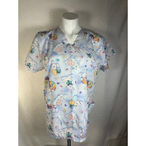 Easter eggs & bunnies scrub top
